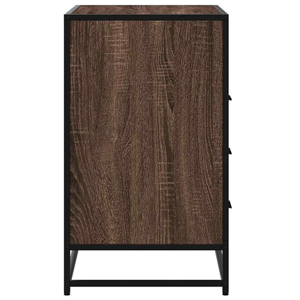 kommode 70x41x70 cm konstrueret træ brun egetræsfarve