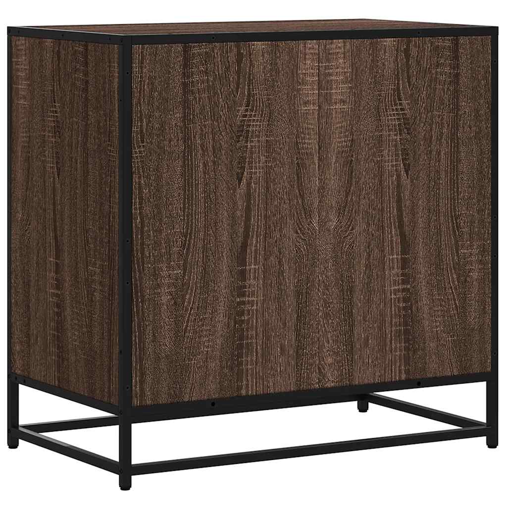kommode 70x41x70 cm konstrueret træ brun egetræsfarve