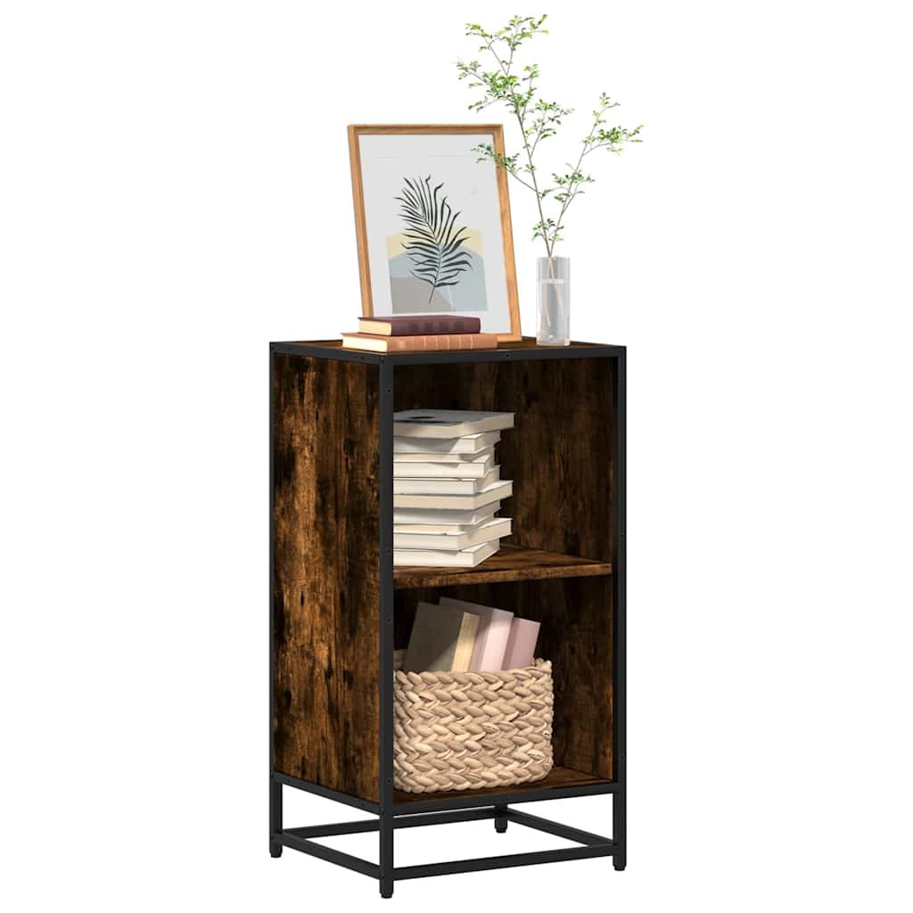 Bogreol 60X35X170,5 Cm Konstrueret Træ Etræsfarve Røget Eg - 40 cm / 76 cm