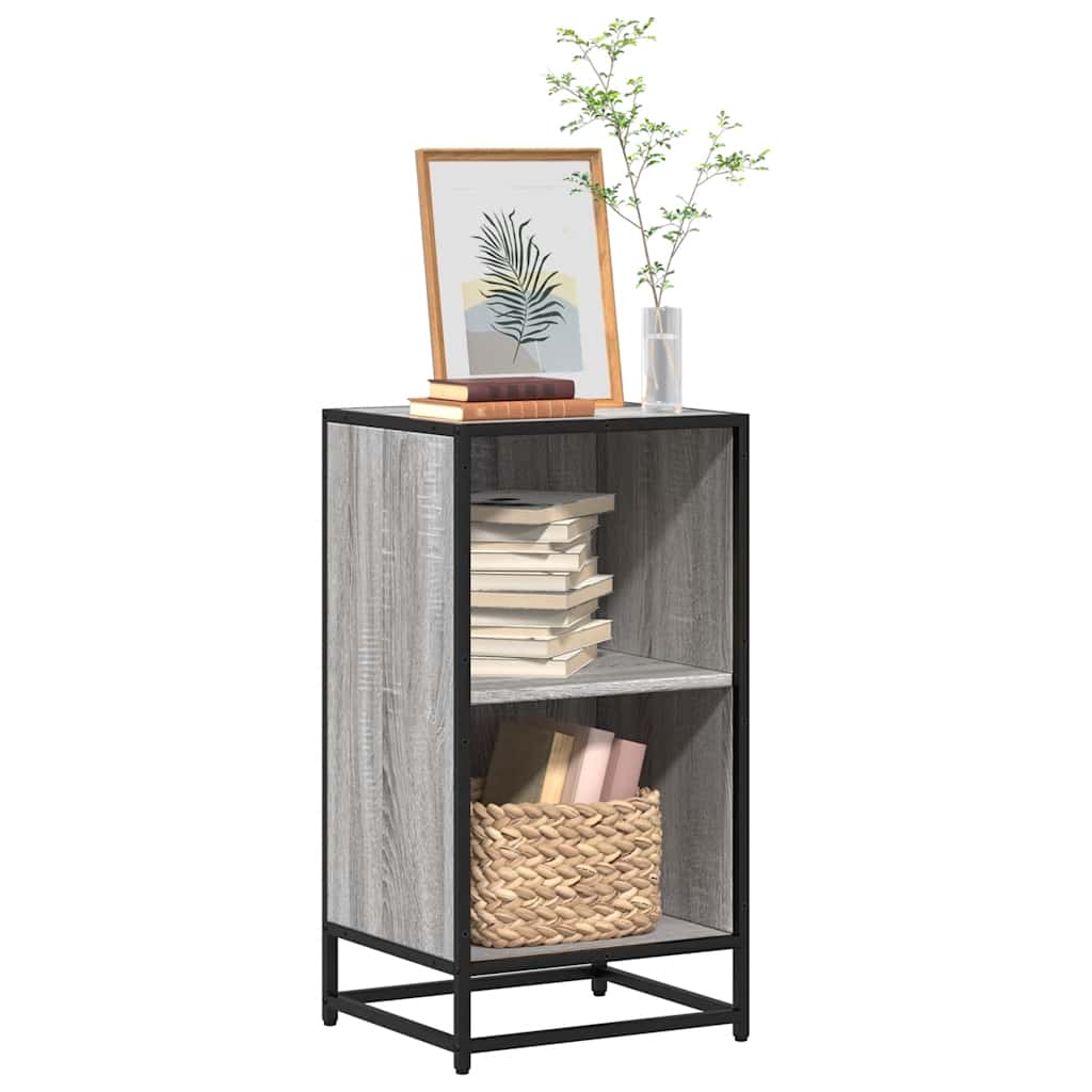 bogreol 40x35x76 cm konstrueret træ grå sonoma-eg billede