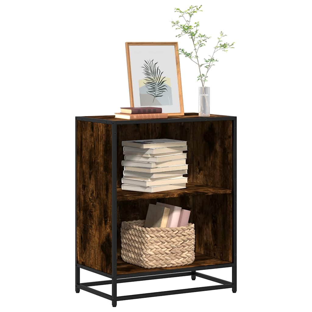 Bogreol 60X35X170,5 Cm Konstrueret Træ Etræsfarve Røget Eg - 60 cm / 76 cm