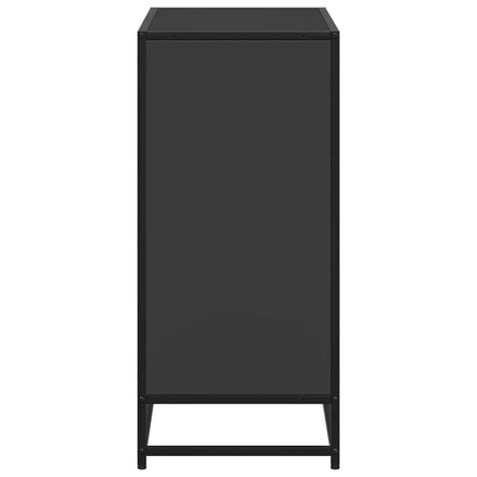 bogskab 80,5x35x76 cm konstrueret træ sort