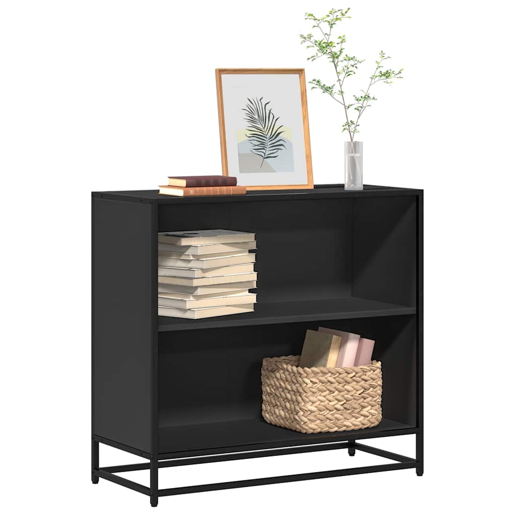 Bogreol 60X35X170,5 Cm Konstrueret Træ Sort - 80.5 cm / 76 cm