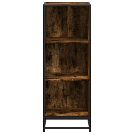 bogreol 40x35x107,5 cm konstrueret træ røget egetræ