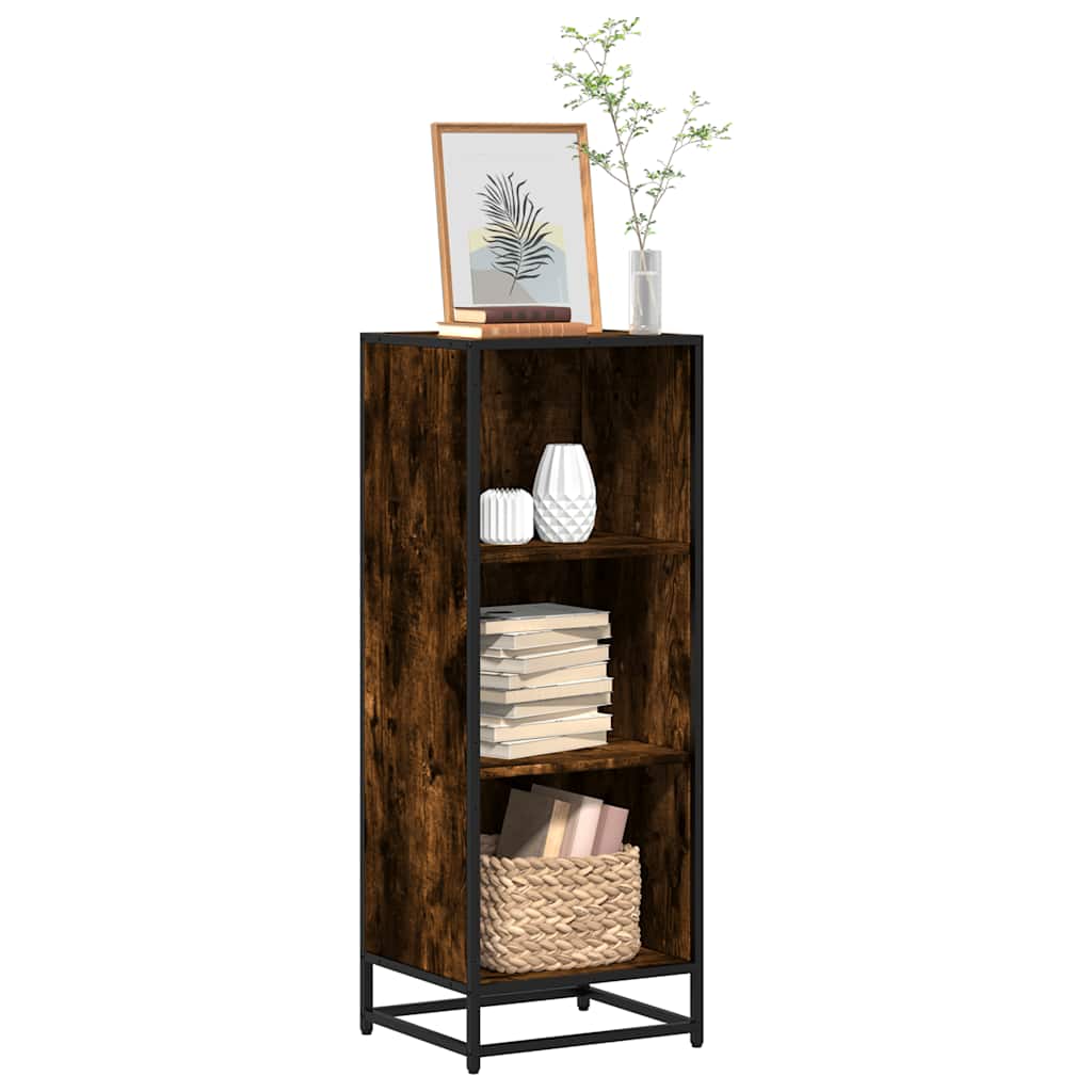 Bogreol 60X35X170,5 Cm Konstrueret Træ Etræsfarve Røget Eg - 40 cm / 107.5 cm