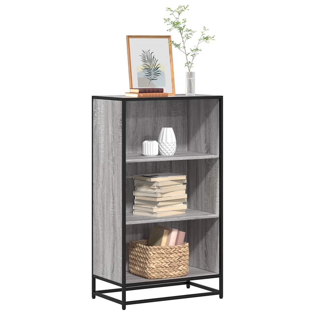 Bogreol 60×35×107,5 cm i konstrueret træ - grå sonoma-eg