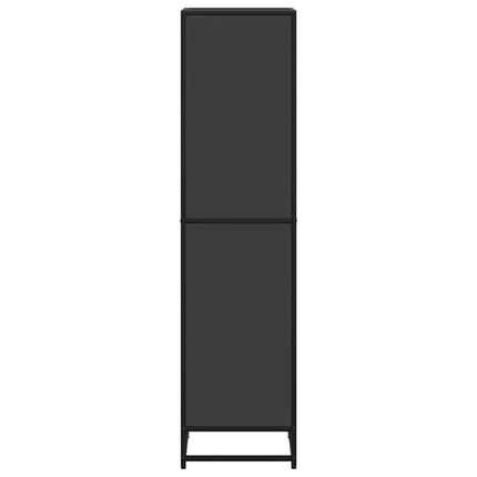 bogreol 40x35x139 cm konstrueret træ sort
