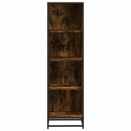 bogreol 40x35x139 cm konstrueret træ røget egetræ