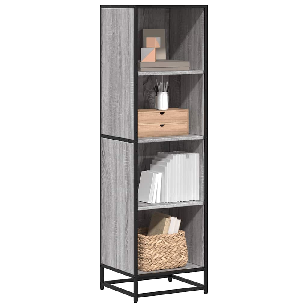 Bogreol 60X35X170,5 Cm Konstrueret Træ Grå Sonoma-Eg - 40 cm / 139 cm