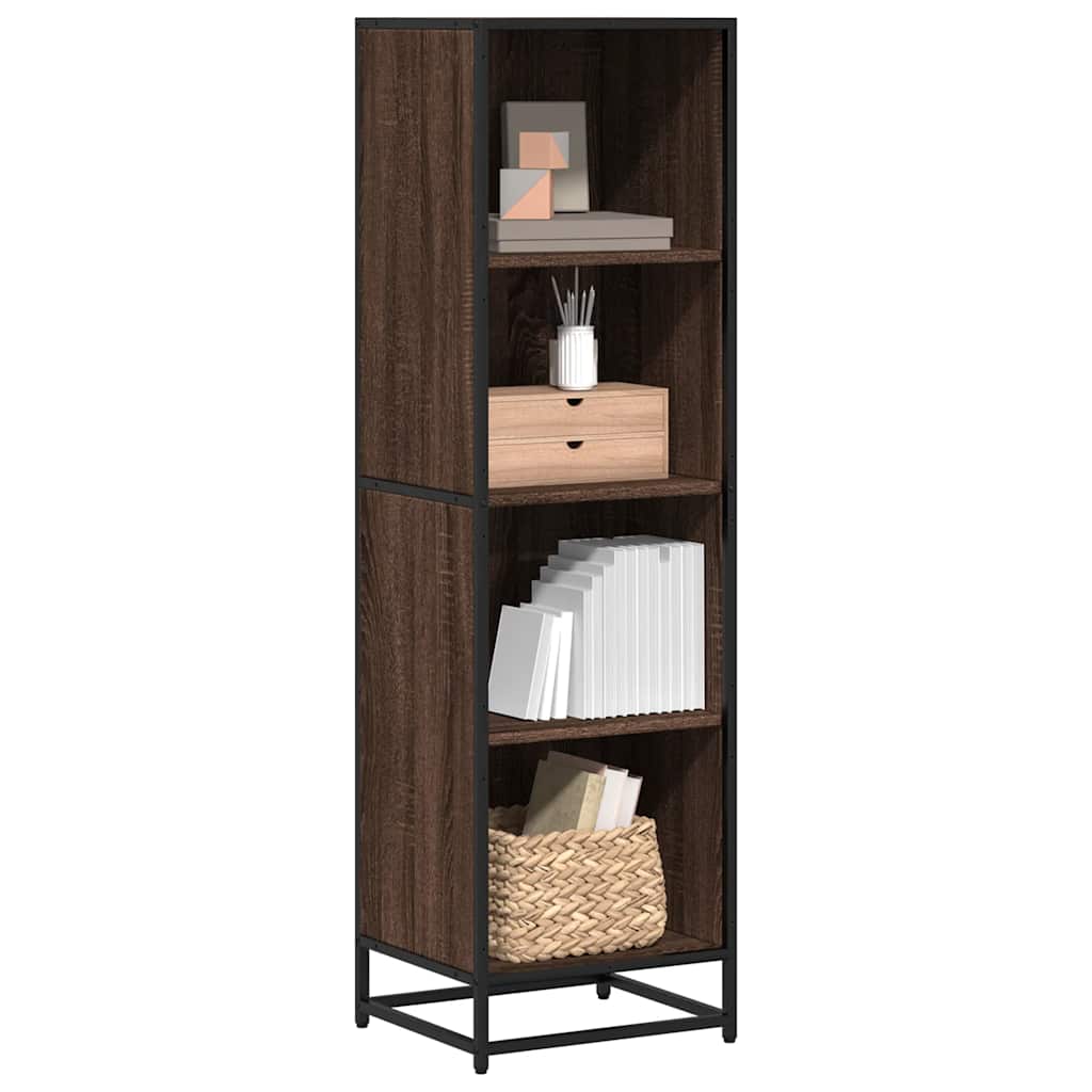 Bogreol 60X35X170,5 Cm Konstrueret Træ Etræsfarve Brun Eg - 40 cm / 139 cm