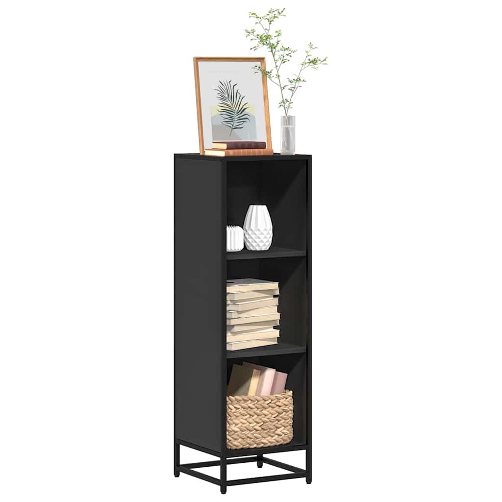 Bogreol Konstrueret Træ Og Metal - Sort / 33.5 x 33 x 107.5 cm