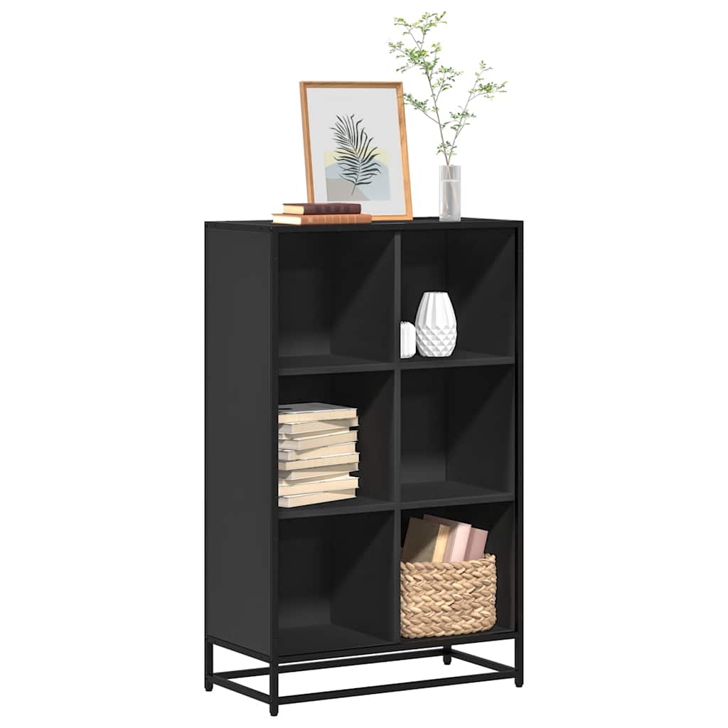 Bogreol Konstrueret Træ Og Metal - Sort / 65.5 x 33 x 107.5 cm