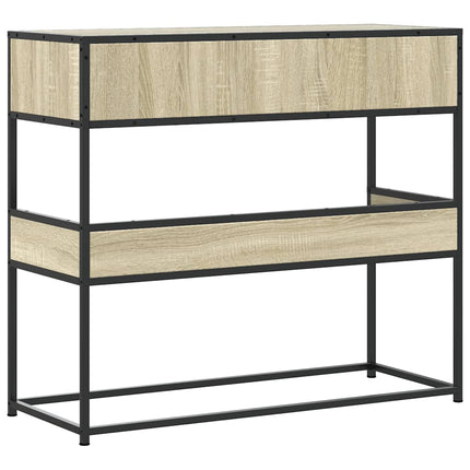 konsolbord 90x35x80 cm konstrueret træ sonoma-eg