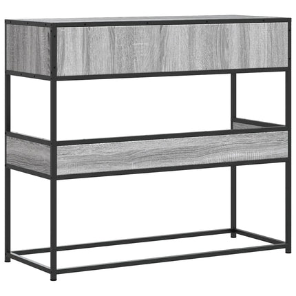 konsolbord 90x35x80 cm konstrueret træ grå sonoma-eg