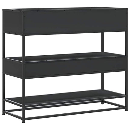 konsolbord 90x35x80 cm konstrueret træ sort