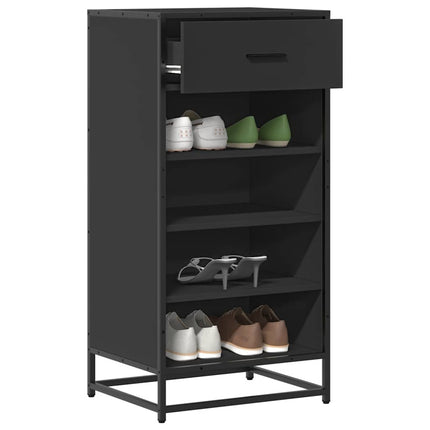 skostativ 48x38x97,5 cm konstrueret træ sort