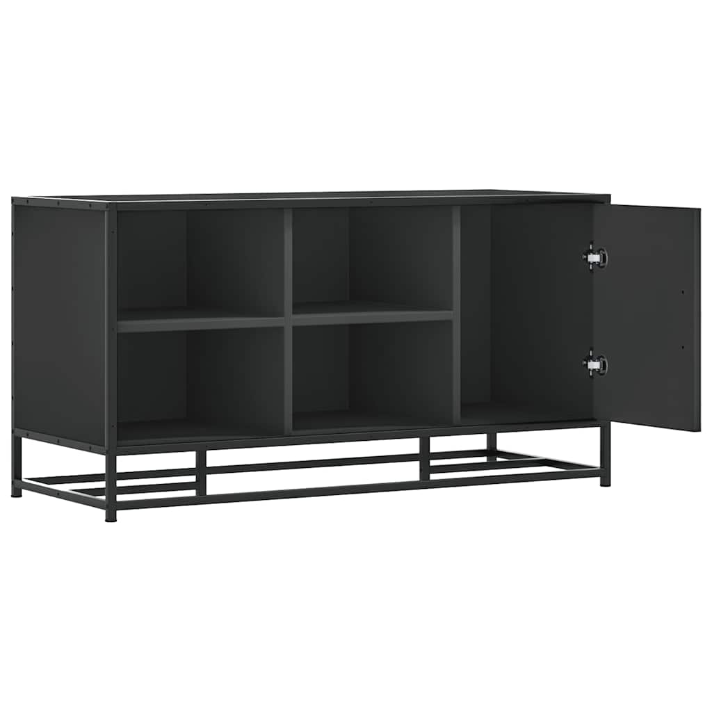 skobænk 100x40x53,5 cm konstrueret træ og metal sort