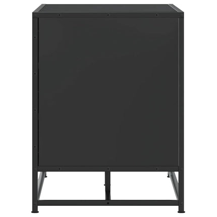 skobænk 100x40x53,5 cm konstrueret træ og metal sort