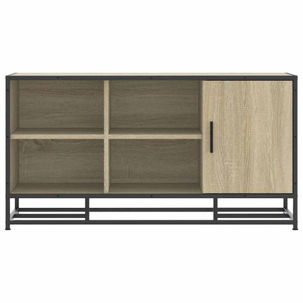 skobænk 100x40x53,5 cm konstrueret træ og metal sonoma-eg
