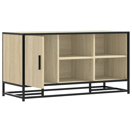 skobænk 100x40x53,5 cm konstrueret træ og metal sonoma-eg