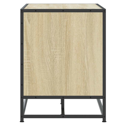 skobænk 100x40x53,5 cm konstrueret træ og metal sonoma-eg