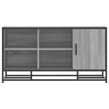 skobænk 100x40x53,5 cm konstrueret træ og metal grå sonoma-eg