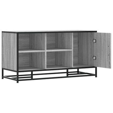 skobænk 100x40x53,5 cm konstrueret træ og metal grå sonoma-eg
