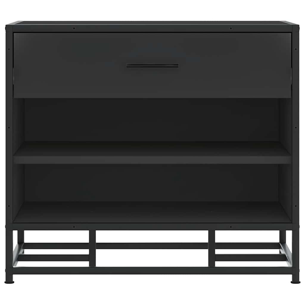 skobænk 60x40x53,5 cm konstrueret træ og metal sort