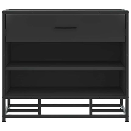 skobænk 60x40x53,5 cm konstrueret træ og metal sort