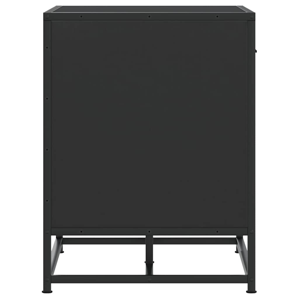 skobænk 60x40x53,5 cm konstrueret træ og metal sort