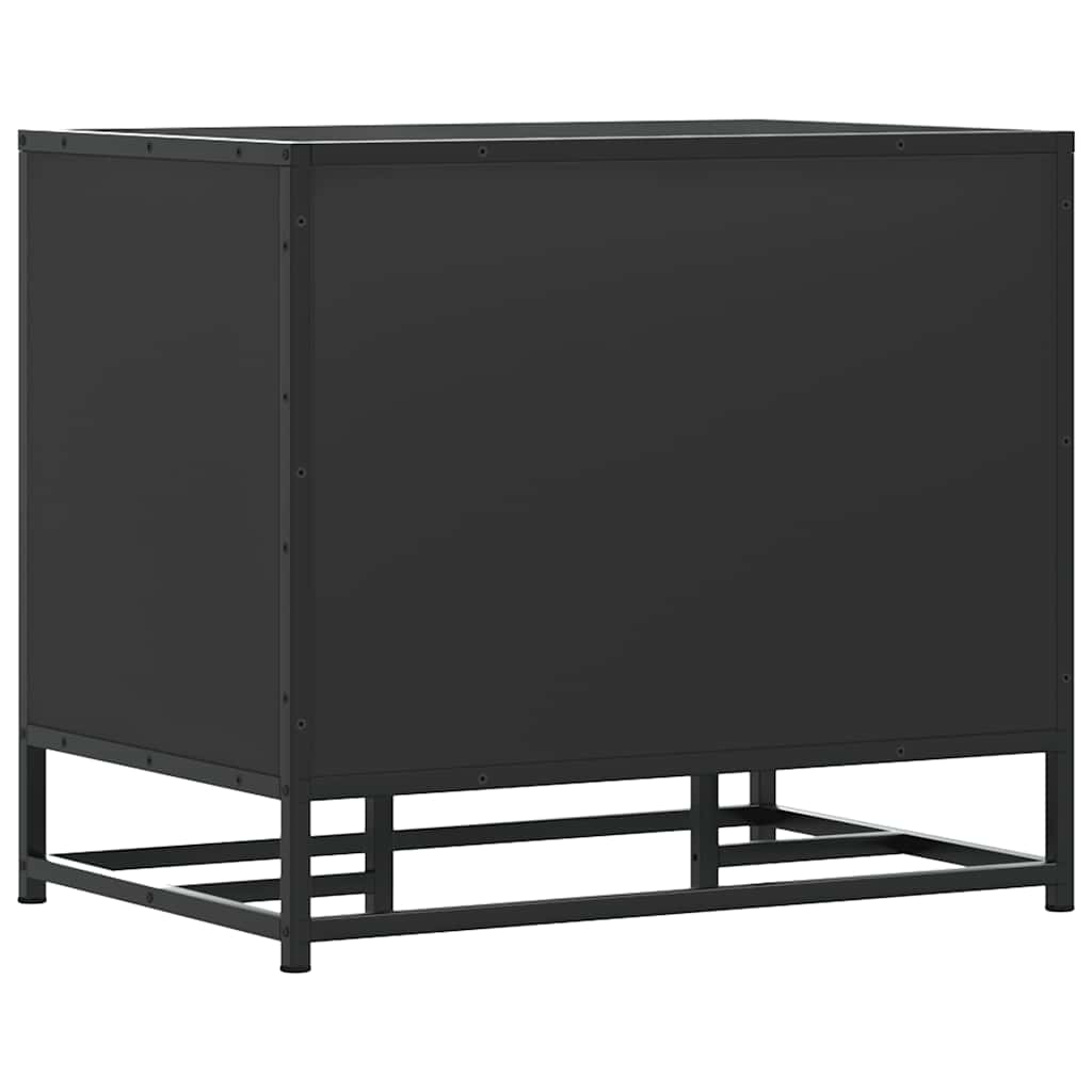 skobænk 60x40x53,5 cm konstrueret træ og metal sort