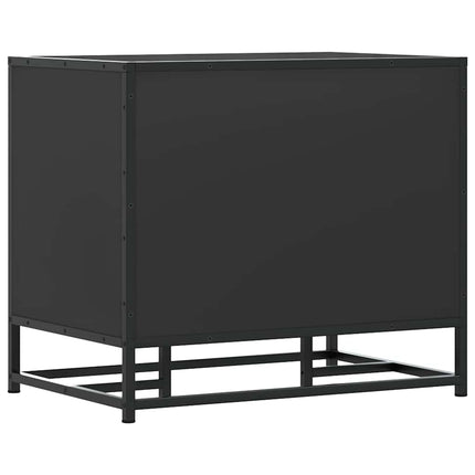 skobænk 60x40x53,5 cm konstrueret træ og metal sort