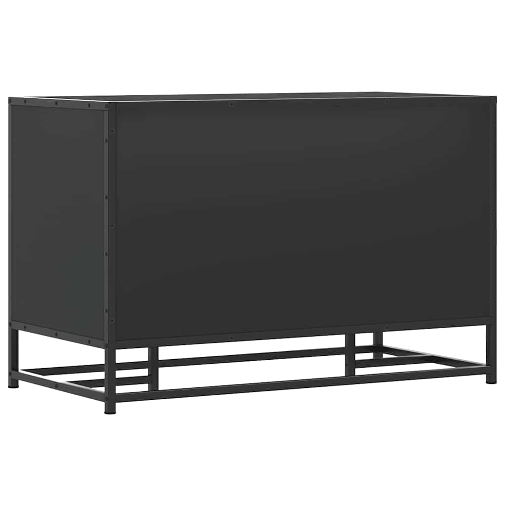 skobænk 80x40x53,5 cm konstrueret træ og metal sort