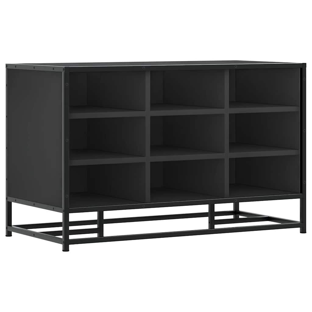 skobænk 84x40x53,5 cm konstrueret træ og metal sort