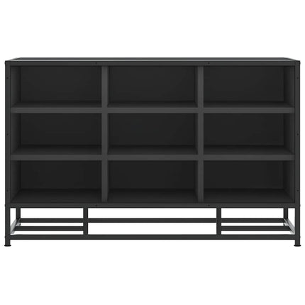 skobænk 84x40x53,5 cm konstrueret træ og metal sort