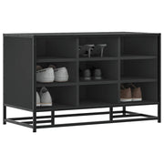 skobænk 84x40x53,5 cm konstrueret træ og metal sort