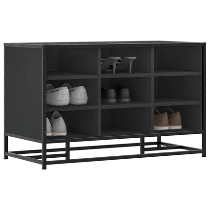 skobænk 84x40x53,5 cm konstrueret træ og metal sort