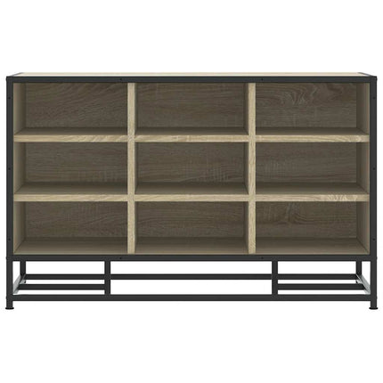skobænk 84x40x53,5 cm konstrueret træ og metal sonoma-eg