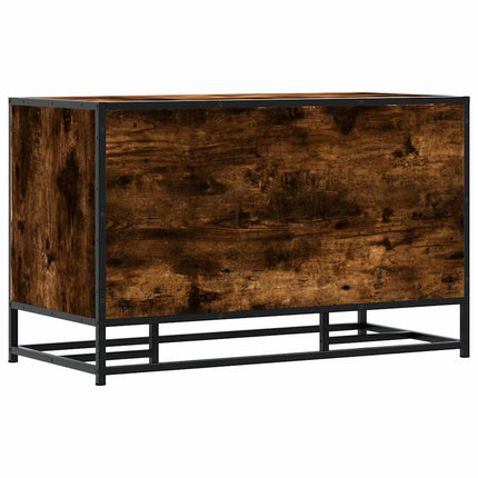 skobænk 84x40x53,5 cm konstrueret træ metal røget egetræsfarve