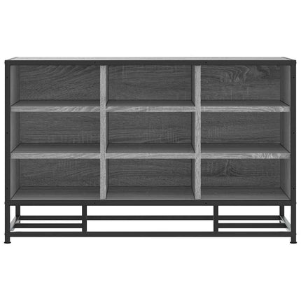 skobænk 84x40x53,5 cm konstrueret træ og metal grå sonoma-eg
