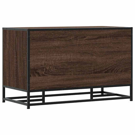 skobænk 84x40x53,5 cm konstrueret træ metal brun egetræsfarve