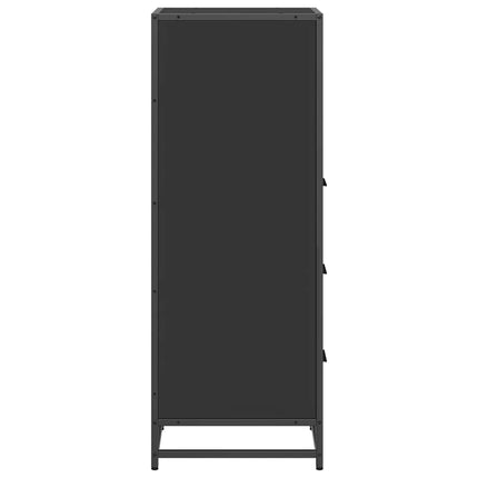 badeværelsesskab 35x37,5x100 cm konstrueret træ sort