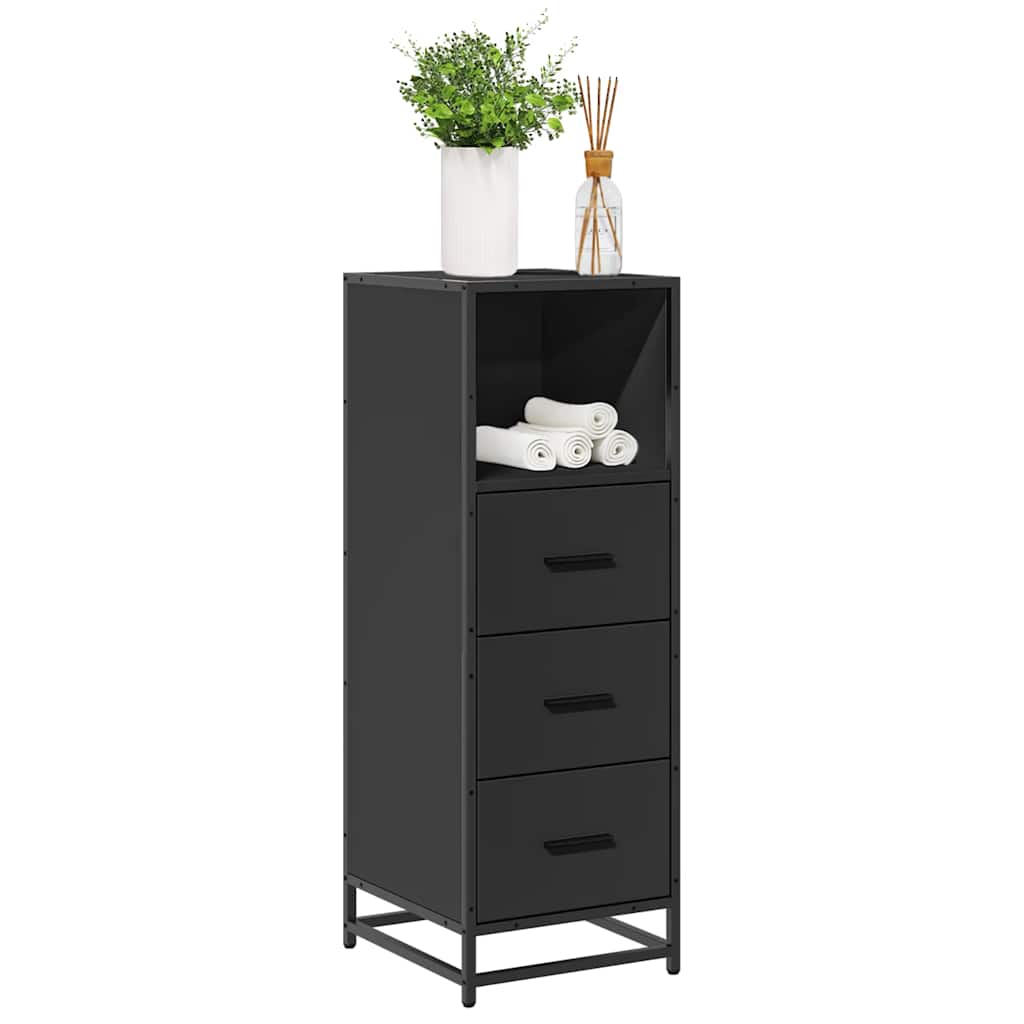 badevrelsesskab 35x37,5x100 cm konstrueret tr sort