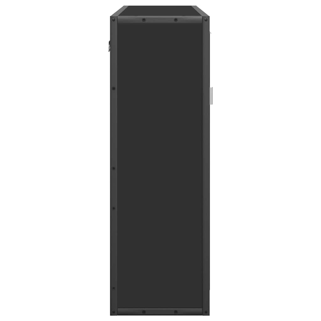 badeværelsesskab med spejl 65x20x60 cm konstrueret træ sort