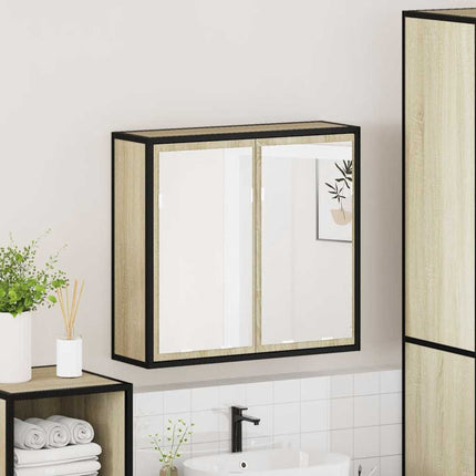 spejlskab til badeværelset Sonoma eg 65x20x60 cm konstrueret træ