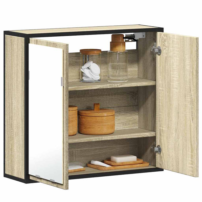 spejlskab til badeværelset Sonoma eg 65x20x60 cm konstrueret træ