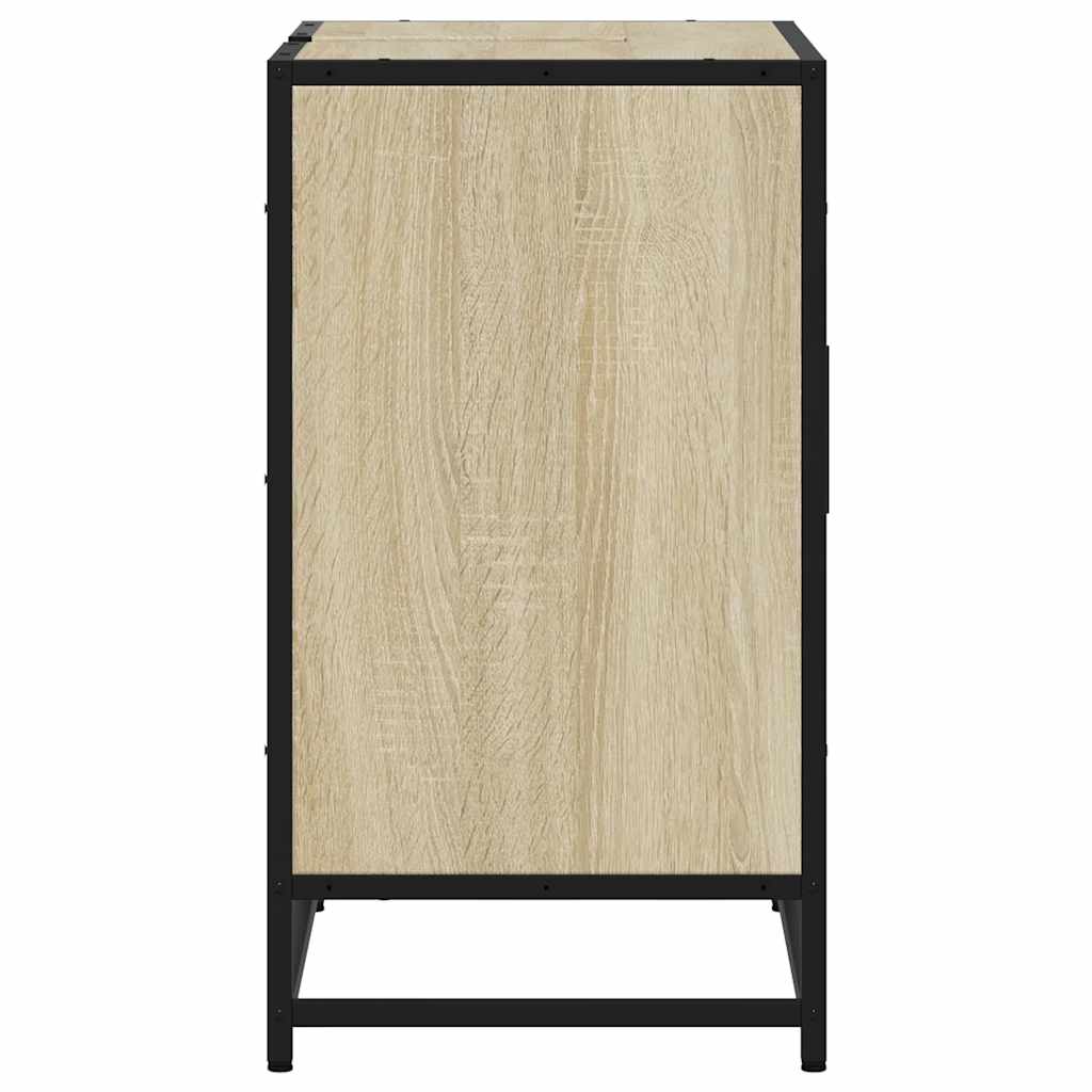 underskab til badeværelse 65x33x60 cm konstrueret træ sonoma-eg