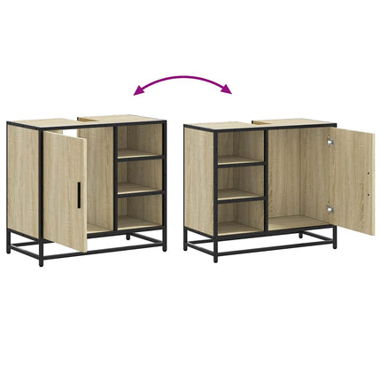 badeværelsesvaskeskab Sonoma eg 65x33x60 cm konstrueret træ