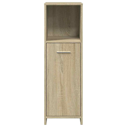 badeværelsesskab 30x30x95 cm konstrueret træ sonoma-eg