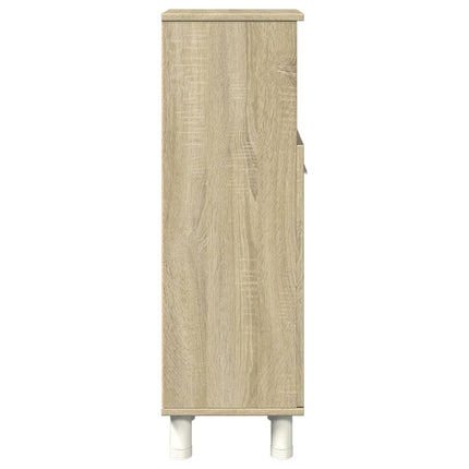 badeværelsesskab 30,5x30x95 cm konstrueret træ sonoma-eg